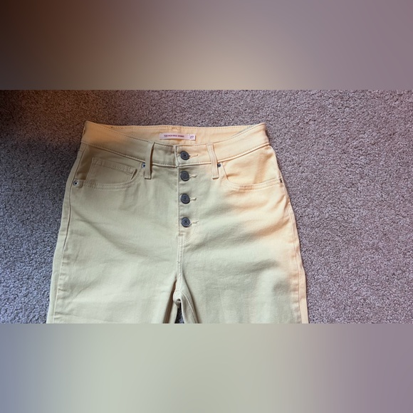 Levi’s 721 high rise skinny jeans yellow - Picture 4 of 9